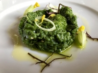 Les Jardins d'Alain Passard - Mousse de Liveche et ortie pesto de roquette Les Jardins d'Alain Passard - Mousse de Liveche et ortie pesto de roquette