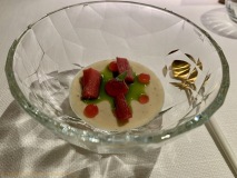 Restaurant Attablez-Vous - Mignardise à la rhubarbe