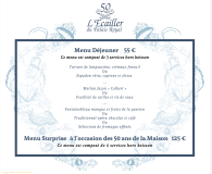 Restaurant L'Ecailler du Palais Royal - Le menu déjeuner