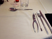 Restaurant Matthias and Sea - mise en place pour les langoustines