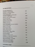 Carte des vins du restaurant la Villa Emily à Bruxelles
