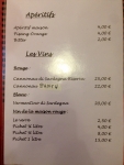 Trattoria AG La Sardegna - Carte des vins Trattoria AG La Sardegna - Carte des vins