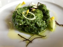 Les Jardins d'Alain Passard - Mousse de Liveche et ortie pesto de roquette