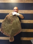 Brasserie La Paix à Anderlecht - David Martin et le turbot de 10,5 kg Brasserie La Paix à Anderlecht - David Martin et le turbot de 10,5 kg