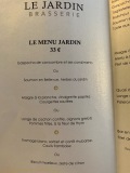 Brasserie Le Jardin Les Crayères - Le menu Jardin
