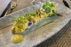 Brasserie Le Jardin Les Crayères - Saumon en Bellevue, herbes du jardin Brasserie Le Jardin Les Crayères - Saumon en Bellevue, herbes du jardin
