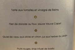 Brasserie Le Jardin Les Crayères - Le menu région