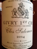 Brasserie La Villa Lorraine - Givry 1er Cru Clos Salomon 2014