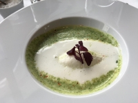 Restaurant Brugmann à Bruxelles - Cresson en velouté Restaurant Brugmann à Bruxelles - Cresson en velouté