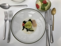 Dinner In The Sky Koekelberg - Asperges blanches et Daurade Dinner In The Sky Koekelberg - Asperges blanches et Daurade