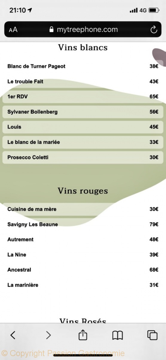 Greenhouse by BonBon - Kaisin - La carte des vins