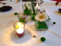 Hostellerie restaurant Dispa : décoration florale de la table
