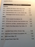 Humphrey, restaurant à Bruxelles - Carte des vins au verre