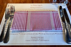 Restaurant La Petite Gayole - le set de table