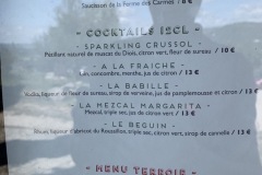 Auberge de Crussol - Le menu
