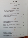 Carte de midi du restaurant la Villa Emily à Bruxelles Carte de midi du restaurant la Villa Emily à Bruxelles