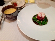 Restaurant Le Prieuré Saint-Gery - Homard et crème prise de homard aux crustacés