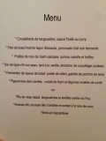 Restaurant Le Chateau de Strainchamps - Menu
