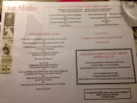 Restaurant le Métin à Mettet - Carte Restaurant le Métin à Mettet - Carte