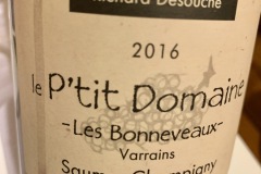 Restaurant Les Caves d'Alex - Saumur Champigny le P'tit Domaine Les Bonneveaux 2016 Restaurant Les Caves d'Alex - Saumur Champigny le P'tit Domaine Les Bonneveaux 2016