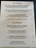 Restaurant Les Crayères - La carte