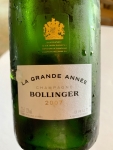 Restaurant Les Crayères - Bollinger La Grande Année 2007 Restaurant Les Crayères - Bollinger La Grande Année 2007