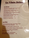 Restaurant Le Vilain Défaut à Gerpinnes Carte Restaurant Le Vilain Défaut à Gerpinnes Carte