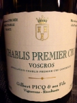 Chablis 1er Cru Vosgros de Gilbert Picq Chablis 1er Cru Vosgros de Gilbert Picq