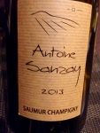 Saumur Champigny 2013 de chez Antoine Sanzay Saumur Champigny 2013 de chez Antoine Sanzay