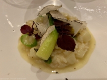 Restaurant Lucana -Risotto au beurre de truffes blanches, asperges, truffe