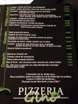 Pizzeria Gino à Presles Carte