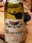 Restaurant Alain Bianchin - Meursault Coche-Dury 2004