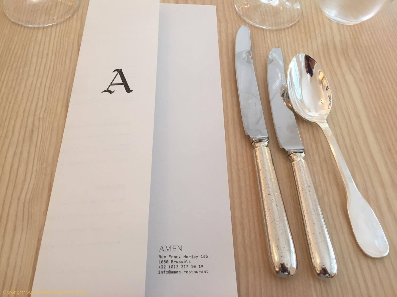 Restaurant Amen - la table