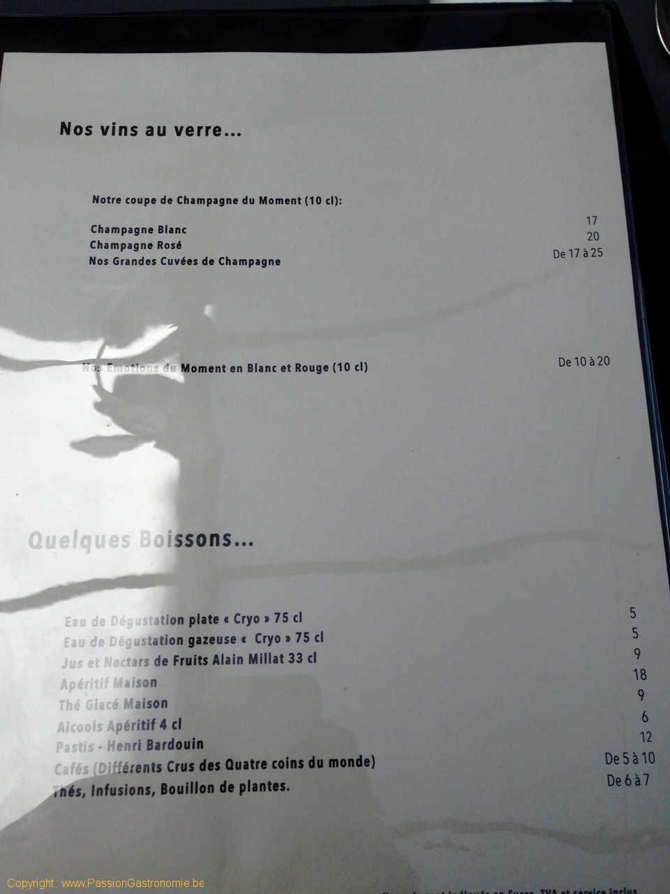 Restaurant l'Atelier de Jean-Luc Rabanel - Carte des vins