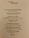 Restaurant Au Gré Du Vent - Le menu