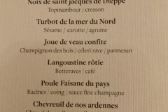 Restaurant Au Gré Du Vent - Le menu