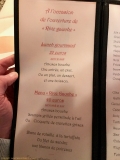 Restaurant Au Provencal - Menu Rive Gauche et lunch