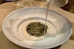 Restaurant Bon-Bon - Carpaccio de Saint-Jacques, cresson et wasabi Restaurant Bon-Bon - Carpaccio de Saint-Jacques, cresson et wasabi