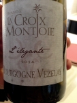 Restaurant BonBon - Domaine La croix Montjoie - L'élégante 2014 Restaurant BonBon - Domaine La croix Montjoie - L'élégante 2014