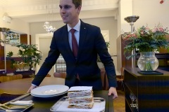 Restaurant Bozar - La présentation du millefeuille Restaurant Bozar - La présentation du millefeuille