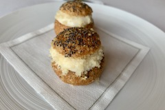 Restaurant Bozar Bruxelles - Choux crème de parmesan, patanégra
