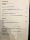 Restaurant Ferme des 4 saisons - La carte des entrées et des plats