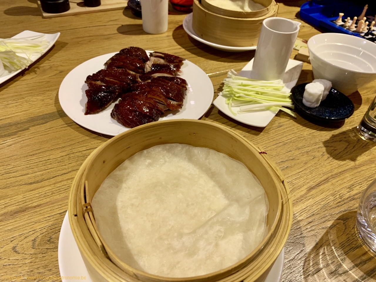 Restaurant chinois Dynasty - Canard laqué, crêpes, poireaux