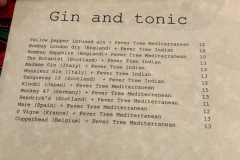 Restaurant Cocktail Cipiace - Les gins et tonics
