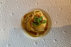 Restaurant Da Mimmo - Capellini aux oursins Restaurant Da Mimmo - Capellini aux oursins