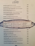 Restaurant l'Ecailler du Palais Royal - Carte Restaurant l'Ecailler du Palais Royal - Carte