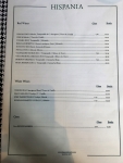 Restaurant Hispania - La carte des vins Restaurant Hispania - La carte des vins