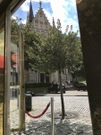 Restaurant Hispania - La vue sur l'église Notre-Dame du Sablon Restaurant Hispania - La vue sur l'église Notre-Dame du Sablon