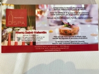 Restaurant Hostellerie Dispa - Le menu Saint-Valentin