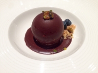 Restaurant Hostellerie Dispa - Sphère mousse Poire Williams Restaurant Hostellerie Dispa - Sphère mousse Poire Williams